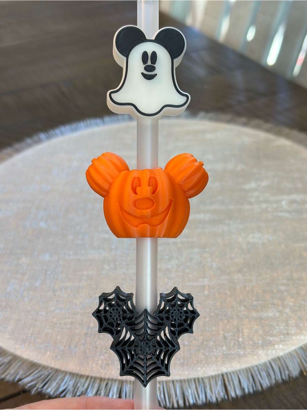 Disney Halloween Mickey Mouse Themed Straw Topper Set